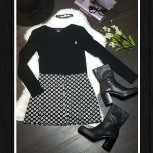 Accomplice Vintage B&W Floral Mini Skirt